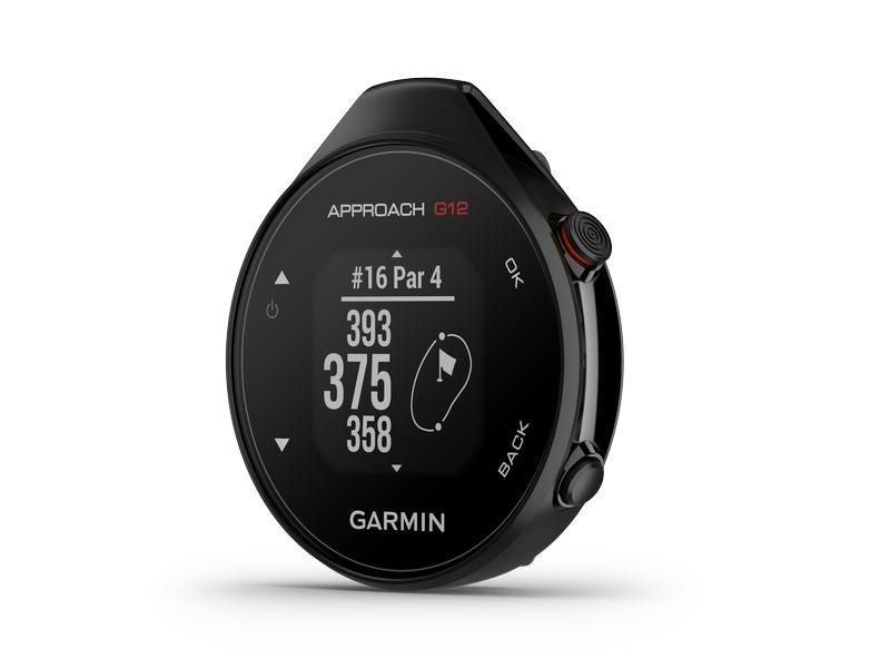 GARMIN GPS-Sportuhr Approach G12 Schwarz, Touchscreen: Nein, Verbindungsmöglichkeiten: Bluetooth, Kompass: Nein, Farbe Gehäuse: Schwarz, Armbandtyp: Ohne, Anzeige: Digital