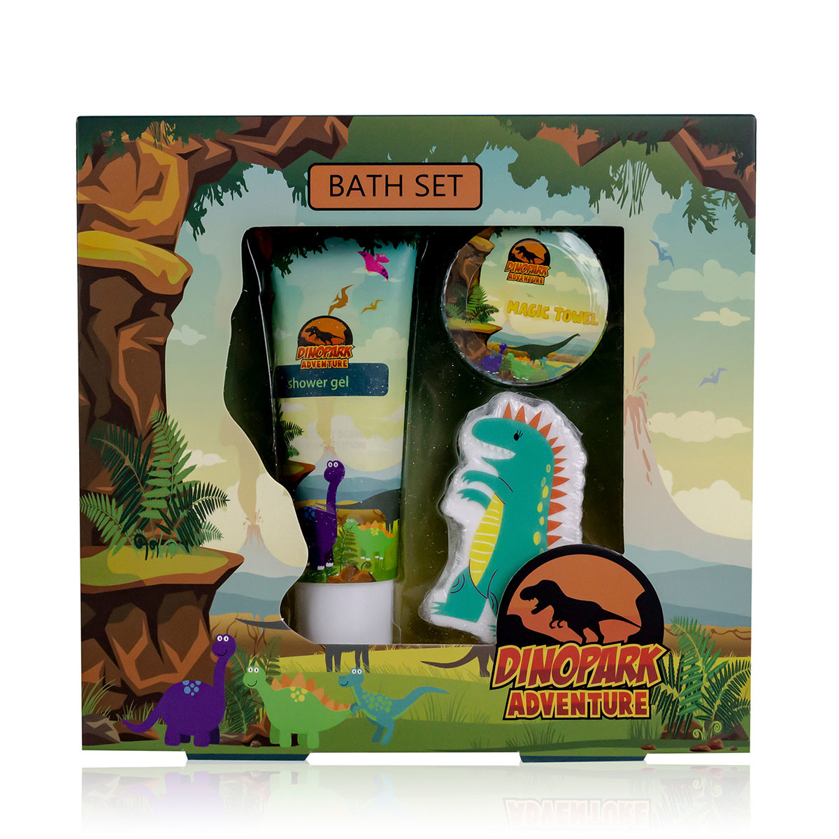 ROOST Badeset Dinopark 6052084 Duft Apfel grün