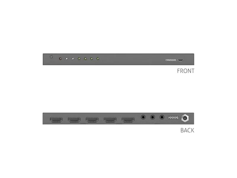 PureTools Switcher PT-SW-HD41E HDMI, Stromversorgung: 5 V DC, Max. Auflösung: 3840 x 2160 (Ultra HD 4K), Anzahl Eingänge: 4 ×, Anzahl Ausgänge: 1 ×, Eingänge: 3.5 mm Klinke, HDMI, Ausgänge: HDMI, 3.5 mm Klinke