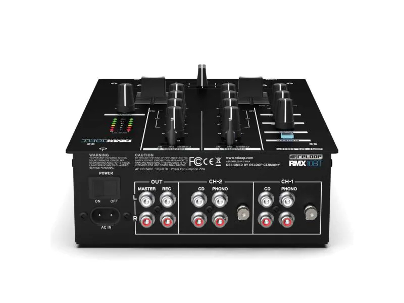 Reloop DJ-Mixer RMX-10 BT, Bauform: Clubmixer, Signalverarbeitung: Analog/Digital, Anzahl Kanäle: 2