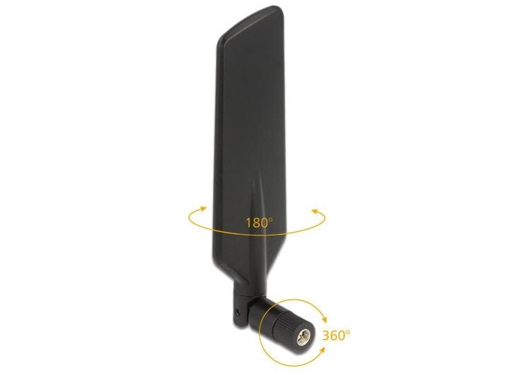 Delock LTE-Antenne SMA mit Kippgelenk 4 dBi, Antennenanschluss: SMA, Antennengewinn Max.: 4 dBi, Abstrahlcharakteristik: Rundstrahl, Anwendungsbereich Antenne: Outdoor, Anwendungszweck Antenne: Bluetooth; WLAN; ZigBee/Z-Wave; LTE/3G/GSM; LoRA; DECT, Frequ