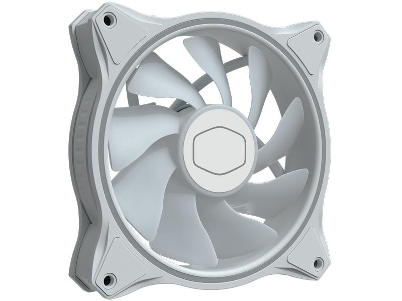 Cooler Master PC-Lüfter MF120 Halo 3 In 1 Weiss, Beleuchtung: Ja, Lüfterdimension: 120 mm, Schnittstellen: 4-Pin (PWM), Betriebsspannung: 12 V