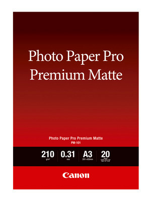 CANON Premium Matte Photo Paper A3 PM101A3 InkJet 210g 20 Blatt