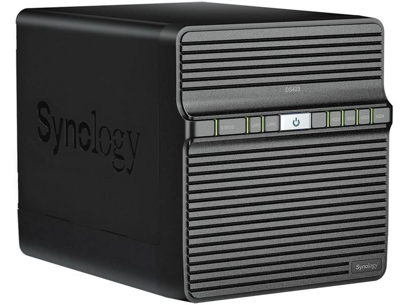 Synology NAS DiskStation DS423 4-bay NAS, Anzahl Laufwerkschächte: 4, Speicherkapazität: 0 TB, Arbeitsspeicher erweiterbar: Nein, Schnittstellen: SATA, RAID: Ja, Hot-Swap Unterstützung: Ja