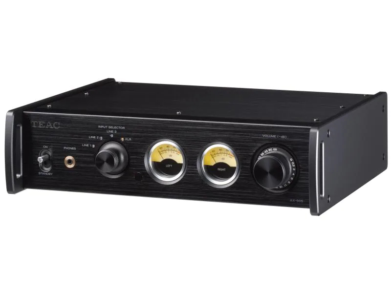 TEAC Stereo-Verstärker AX-505-B Schwarz, Leistung pro Kanal: 115W (4 ohms, 1kHz, THD 0.8%), Farbe: Schwarz, Leistung pro Kanal: 115 W, Ausstattung: Fernbedienung, Audioausgänge: 3,5-mm-Klinke, Audioeingänge: XLR; Cinch