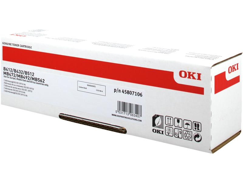 OKI Toner schwarz 45807106 B412/432 7000 Seiten