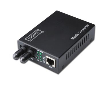 DIGITUS Gigabit Ethernet Medienkonverter, ST/RJ45, Multimode