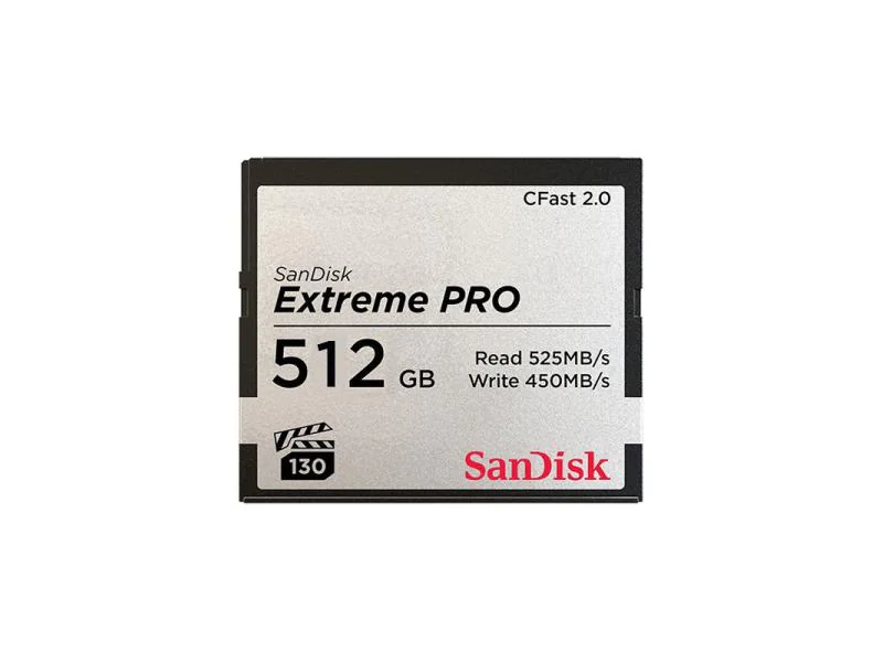 SanDisk CFast-Karte Extreme Pro 512 GB, Speicherkapazität: 512 GB, Videogeschwindigkeit: VPG130