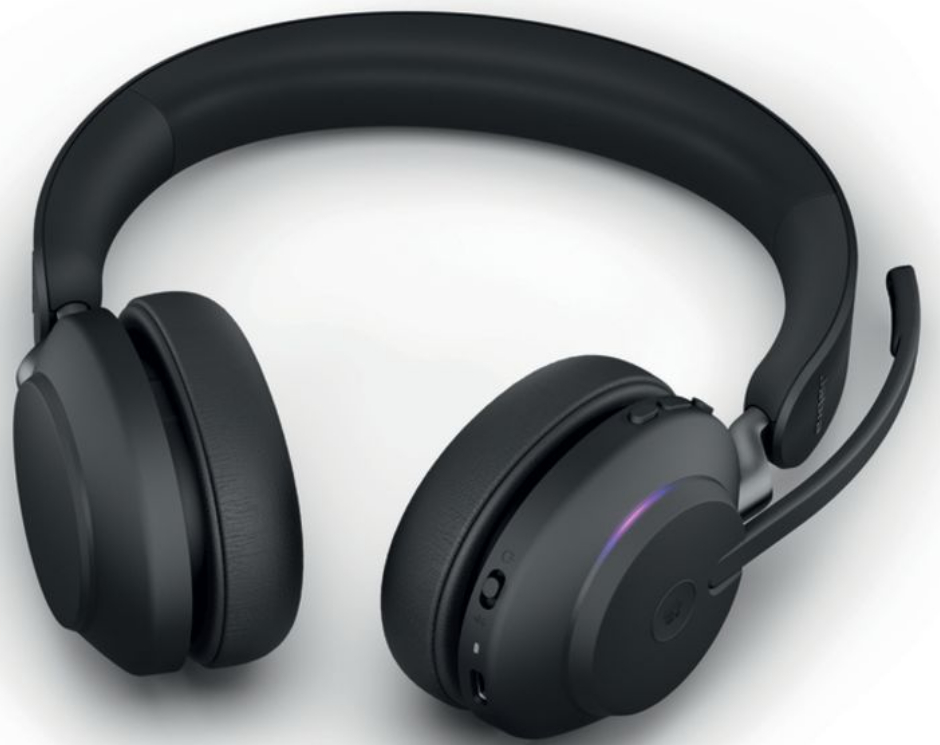 Jabra Headset Evolve2 65 Duo MS Schwarz, USB-A, Ladestation, Ausstattung Mikrofon: Noise Cancelling, Trageweise: Duo, Skype for Business, Verbindung zum Endgerät: Bluetooth; USB, Tragestil: Überkopfbügel, Trageform: On-Ear, Geeignet für: Büro; Home O