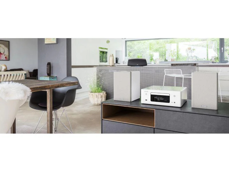 Denon Micro-HiFi Anlage CEOL N10 Weiss, Radio Tuner: FM, Internetradio, AM, Farbe: Weiss, Lautsprecher Kategorie: Regallautsprecher, Verbindungsmöglichkeiten: Kopfhörer 3.5mm Klinke, AirPlay 2, Wi-Fi Sharing, Bluetooth, WLAN, Ausstattung: Tidal, Bluetoo