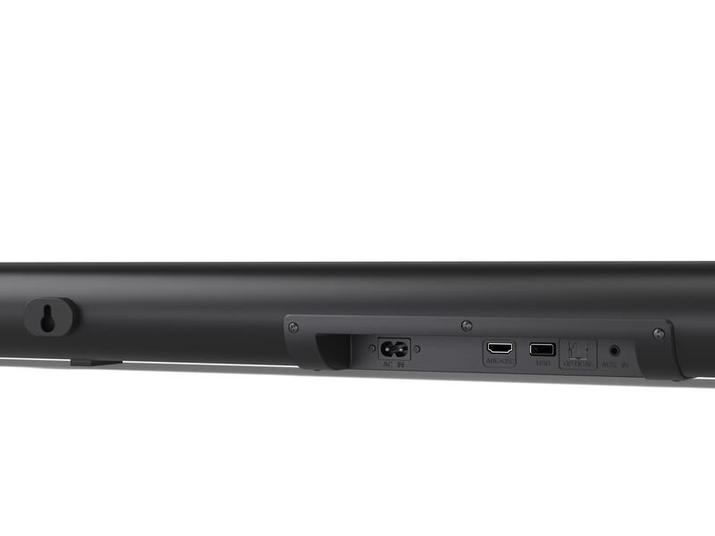 Sharp Soundbar HT-SBW202, Verbindungsmöglichkeiten: Toslink, Aux Kabel, HDMI, Audiokanäle: 2.1, Detailfarbe: Schwarz, Soundbar Typ: Soundbar mit kabellosem Subwoofer, Ausstattung: Fernbedienung, USB, Bedientasten, Bluetooth, Equalizer