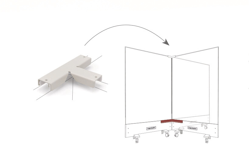 MAGNETOPLAN Top-Connector triple 1146096 weiss, für Infinity Wall
