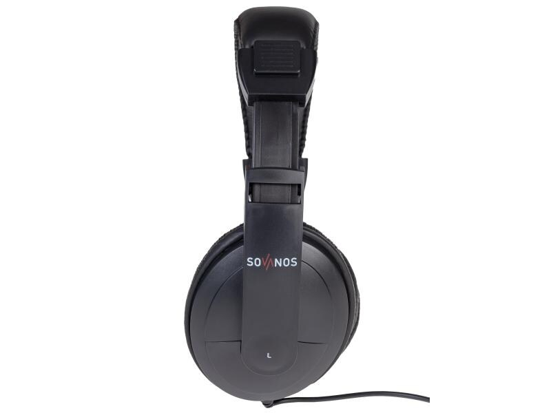 Sovanos Over-Ear-Kopfhörer SVH100-BK Schwarz, Verbindungsmöglichkeiten: Kabelgebunden, Farbe: Schwarz, Impedanz: 32 ?, Kopfhörer Trageform: Over-Ear, Kopfhörer Bauform: Geschlossen, Einsatzbereich: Bühnen-Monitoring; Studio & Broadcast; DJ; HiFi & TV