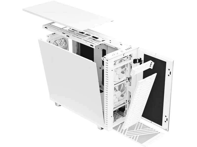 Fractal Design PC-Gehäuse Define 7 Weiss, Unterstützte Mainboards: E-ATX, ATX, Mini-ITX, Micro-ATX, Gehäuse Bauart: Mid-Tower, Detailfarbe: Weiss, Anzahl Lüfterplätze: 9, Sichtfenster: Nein, Netzteil vorinstalliert: Nein