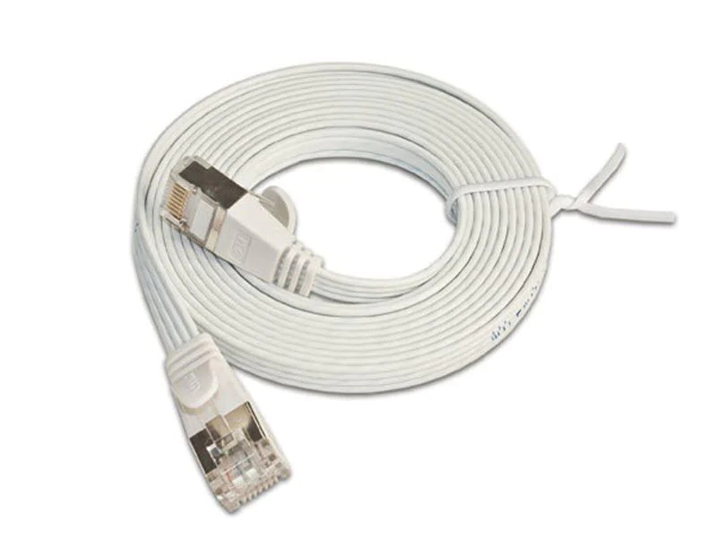 Wirewin Slimpatchkabel Cat 6, STP, 10 m, Weiss, Farbe: Weiss, Form: Flach, Zusatzfunktionen: Mit Klinkenschutz, Längenaufdruck auf Stecker, Länge: 10 m, Anschlüsse LAN: RJ45 - RJ45, Produkttyp: Slimpatchkabel