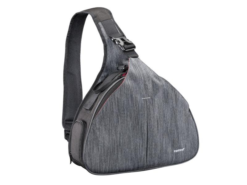 Mantona Fotorucksack Triangel Grau Stativ, Tragemöglichkeit: Schulterriemen, Farbe: Grau, Zusatzfächer: Tablet-Fach; Stativ, Gewicht: 0.6 kg, Rucksack Typ: Kamera Rucksack, Bauform Kamera: DSLR, Anzahl Objektive: 2, Ausstattung: Anpassbare Raumeinteilun