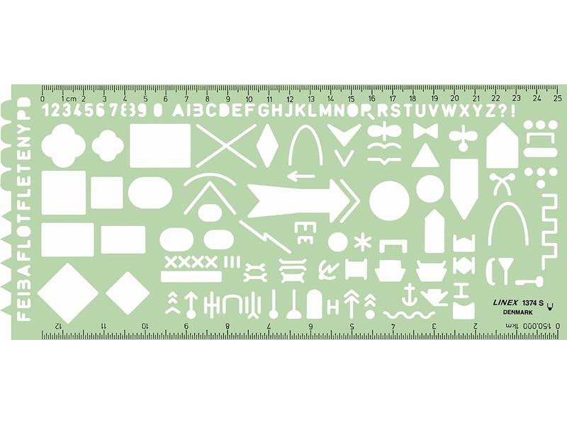 Linex Schablone taktische Zeichen transparent/grün, Breite: 12.5 cm, Länge: 27.5 cm, Selbstklebend: Nein, Motiv: Symbol