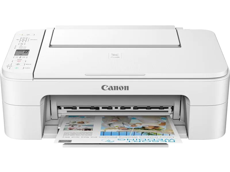 Canon Multifunktionsdrucker PIXMA TS3351, Farbe Tintenstrahl Drucker, A4, 7.7 Seiten pro Minute, Drucken, Scannen, Kopieren, Duplex