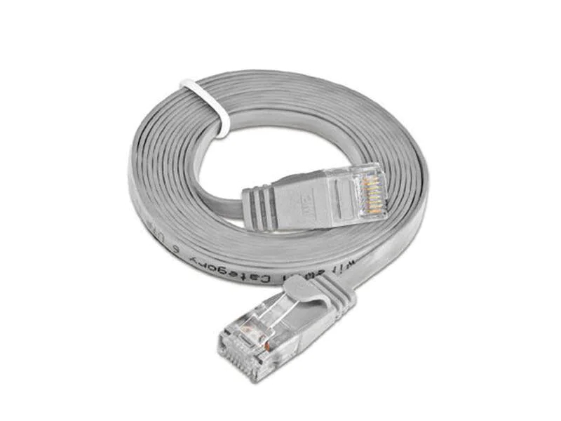 Wirewin Slimpatchkabel Cat 6, UTP, 2 m, Grau, Farbe: Grau, Form: Flach, Zusatzfunktionen: Mit Klinkenschutz, Längenaufdruck auf Stecker, Länge: 2 m, Anschlüsse LAN: RJ45 - RJ45, Produkttyp: Slimpatchkabel