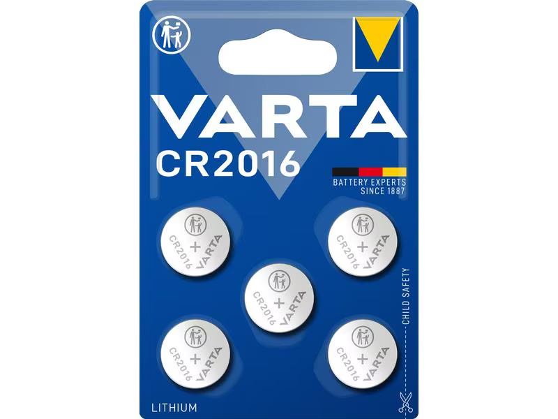 Varta Knopfzelle CR2016 5 Stück