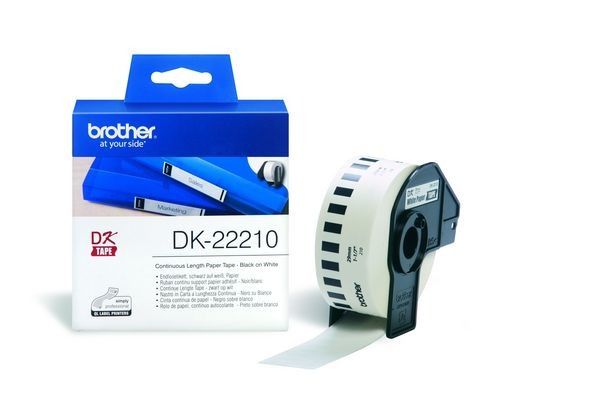 BROTHER PTOUCH DK22210 29mm x 30,48m Endlos-Etiketten Papier