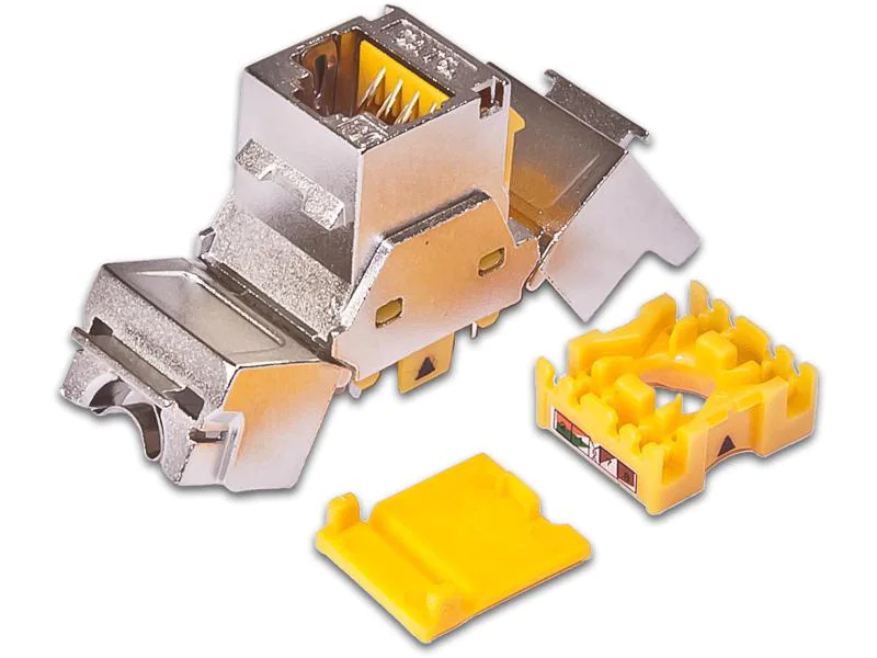 Wirewin Keystone-Modul Cat.6A STP EA, Modultyp: Keystone, Anschluss Front: Buchse RJ-45, Anschluss Rück: Klemmen, Medientyp: Netzwerk, Schirmung: Ja, Farbe: Silber