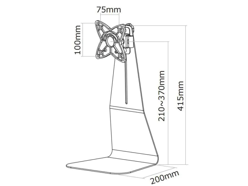 FPMA-D800 10-24" NewStar Flatscreen Desk Mount (stand/foot)  Silver