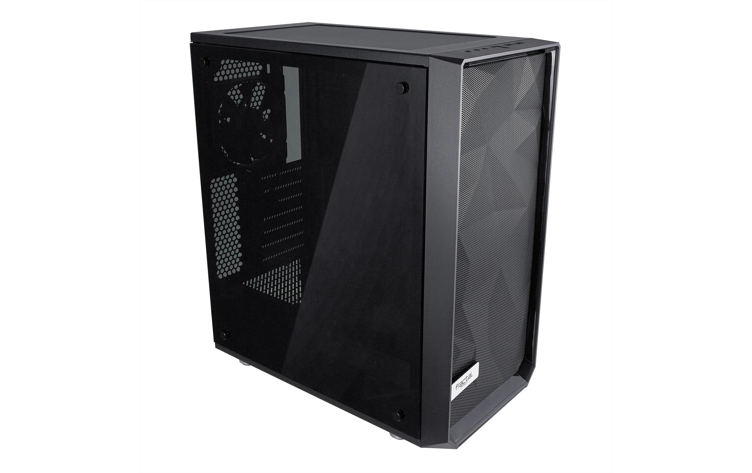 Fractal Design PC-Gehäuse Meshify C Dark TG, Unterstützte Mainboards: Micro-ATX, ITX, ATX, Gehäuse Bauart: Mid-Tower, Detailfarbe: Schwarz, Anzahl Lüfterplätze: 7, Sichtfenster: Ja, Netzteil vorinstalliert: Nein