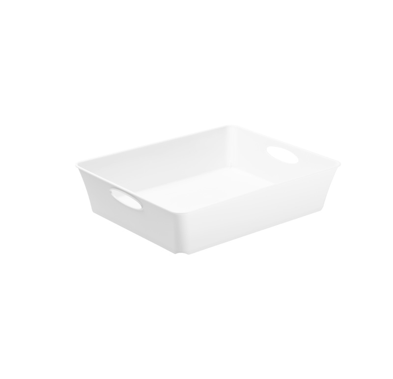 Rotho Living Box C5 weiss 2.5 L Volumen: 2.5 l, Breite: 212 mm, Material: Kunststoff, Tiefe: 264 mm, Höhe: 60 mm, Produkttyp: Aufbewahrungsbox, Verpackungseinheit: 1 Stück