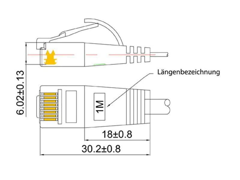 Wirewin Slimpatchkabel Cat 6, UTP, 5 m, Orange, Farbe: Orange, Form: Flach, Zusatzfunktionen: Mit Klinkenschutz, Längenaufdruck auf Stecker, Länge: 5 m, Anschlüsse LAN: RJ45 - RJ45, Produkttyp: Slimpatchkabel