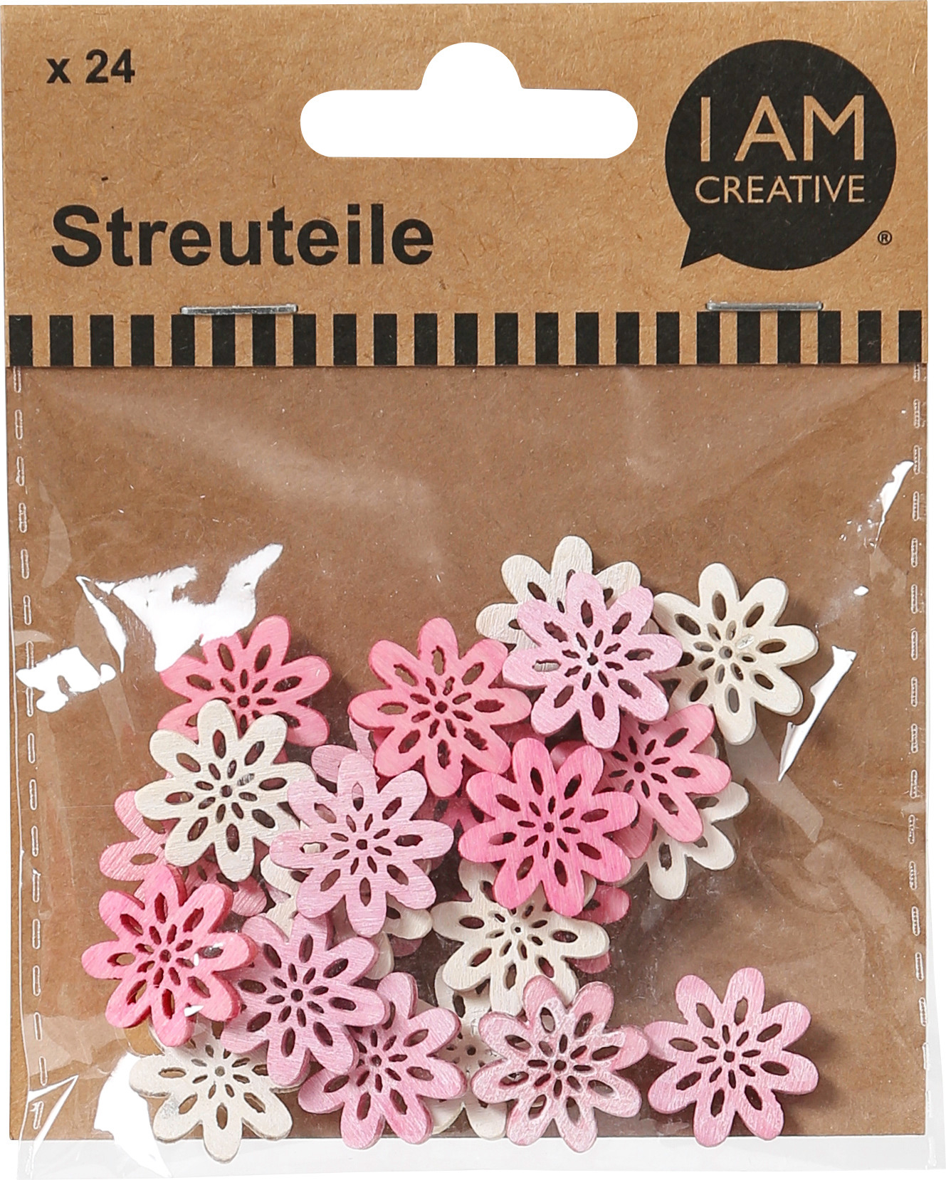 I AM CREATIVE Streuteile Blume MAA4501.86 III, bunt, 24 Stück