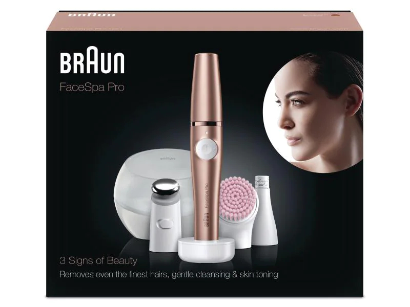 Braun Gesichtsepilierer FaceSpa Pro 921, Gerätetyp: Gesichtsepilierer; Gesichtsreiniger; Augenmassagegerät , Gesichtsreinugunsgbürste unter der Dusche anwendbar