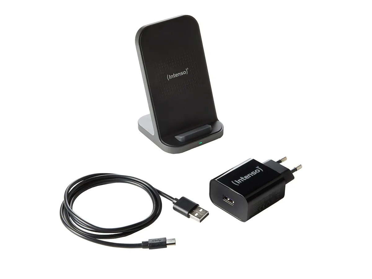 INTENSO Wireless Charging Stand BSA2 7410620 Qi-certified black