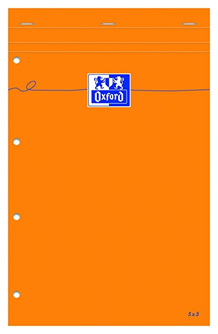 Oxford Notizblock, 210 x 315 mm, blanko, 80 Blatt, orange