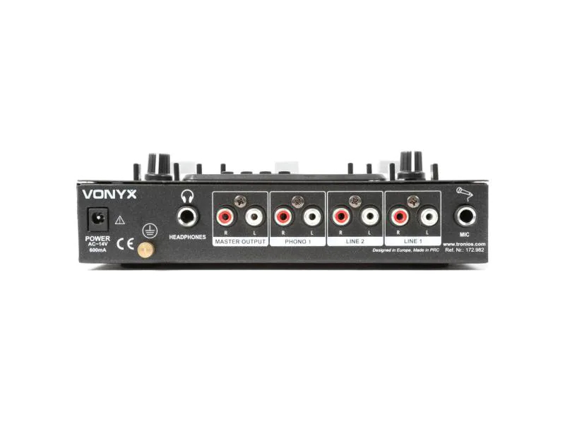 Vonyx DJ-Mixer STM2270, Bauform: Clubmixer, Signalverarbeitung: Analog, Anzahl Kanäle: 4