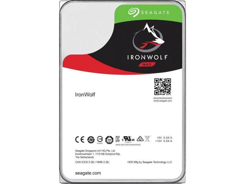 Seagate Harddisk IronWolf SATA 3.5" 12 TB, Speicher Anwendungsbereich: NAS, Speicherkapazität total: 12 TB, Dauerbetrieb, Speicherschnittstelle: SATA III (6Gb/s), Festplatten Formfaktor: 3.5", Festplatten Schnittstelle: SATA, HDD Umdrehungsgeschwindigkei