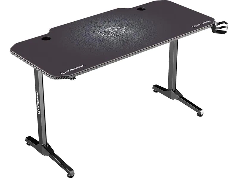 Ultradesk Gaming Tisch Frag Graphit, Beleuchtung: Nein, Höhenverstellbar: Nein, Detailfarbe: Grau, Material: Stahl