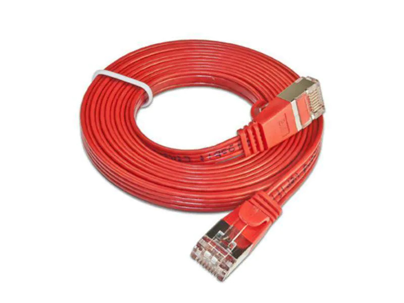 Wirewin Slimpatchkabel Cat 6, STP, 2 m, Rot, Farbe: Rot, Form: Flach, Zusatzfunktionen: Mit Klinkenschutz, Längenaufdruck auf Stecker, Länge: 2 m, Anschlüsse LAN: RJ45 - RJ45, Produkttyp: Slimpatchkabel