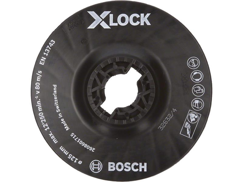 Bosch Professional Stützteller X-LOCK 125 mm mittelhart, Zubehörtyp: Stützteller, Für Material: Universal