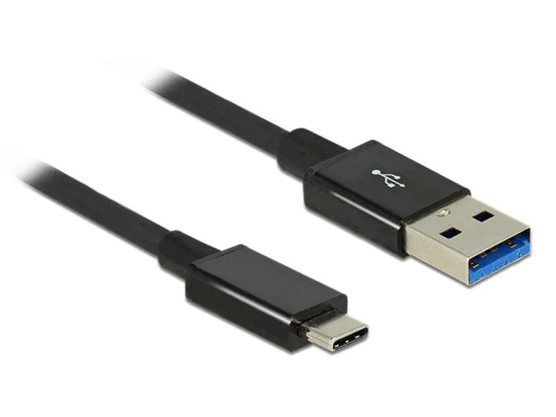 DeLock USB3.1 Kabel, A - C, 1m, SW, Typ: Anschlusskabel, Steckertyp Seite A: USB-A Stecker, Farbe: Schwarz, Steckertyp Seite B: USB-C Stecker, USB Standard: 3.1, Länge: 1 m, Besondere Eigenschaften: Keine