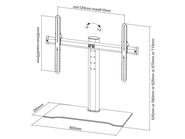 FPMA-D1250BLACK 32-55" NewStar Flatscreen Desk Mount (stand/foot)  Black