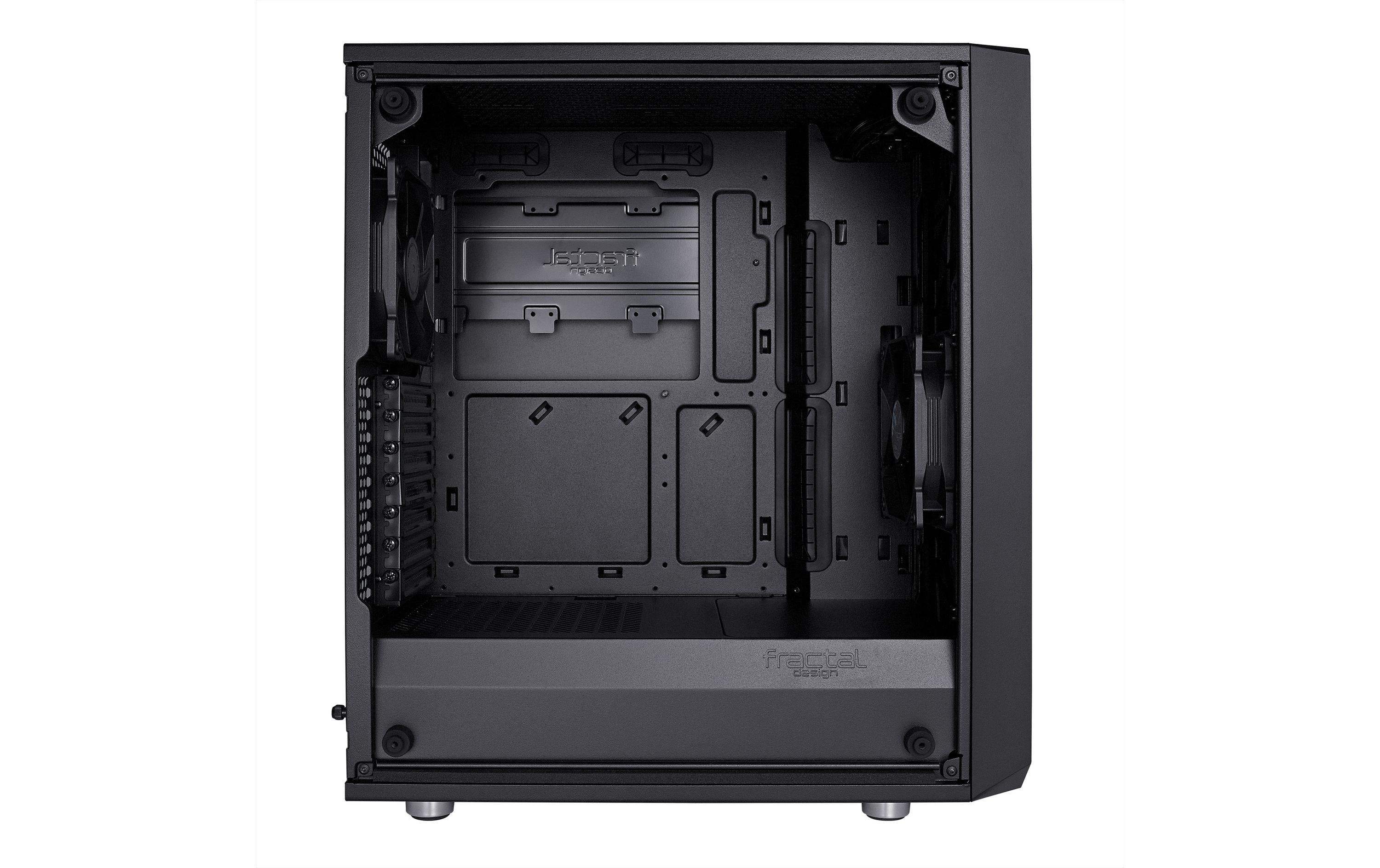 Fractal Design PC-Gehäuse Meshify C TG Schwarz, Unterstützte Mainboards: Micro-ATX, ITX, ATX, Gehäuse Bauart: Mid-Tower, Detailfarbe: Schwarz, Anzahl Lüfterplätze: 7, Sichtfenster: Ja, Netzteil vorinstalliert: Nein