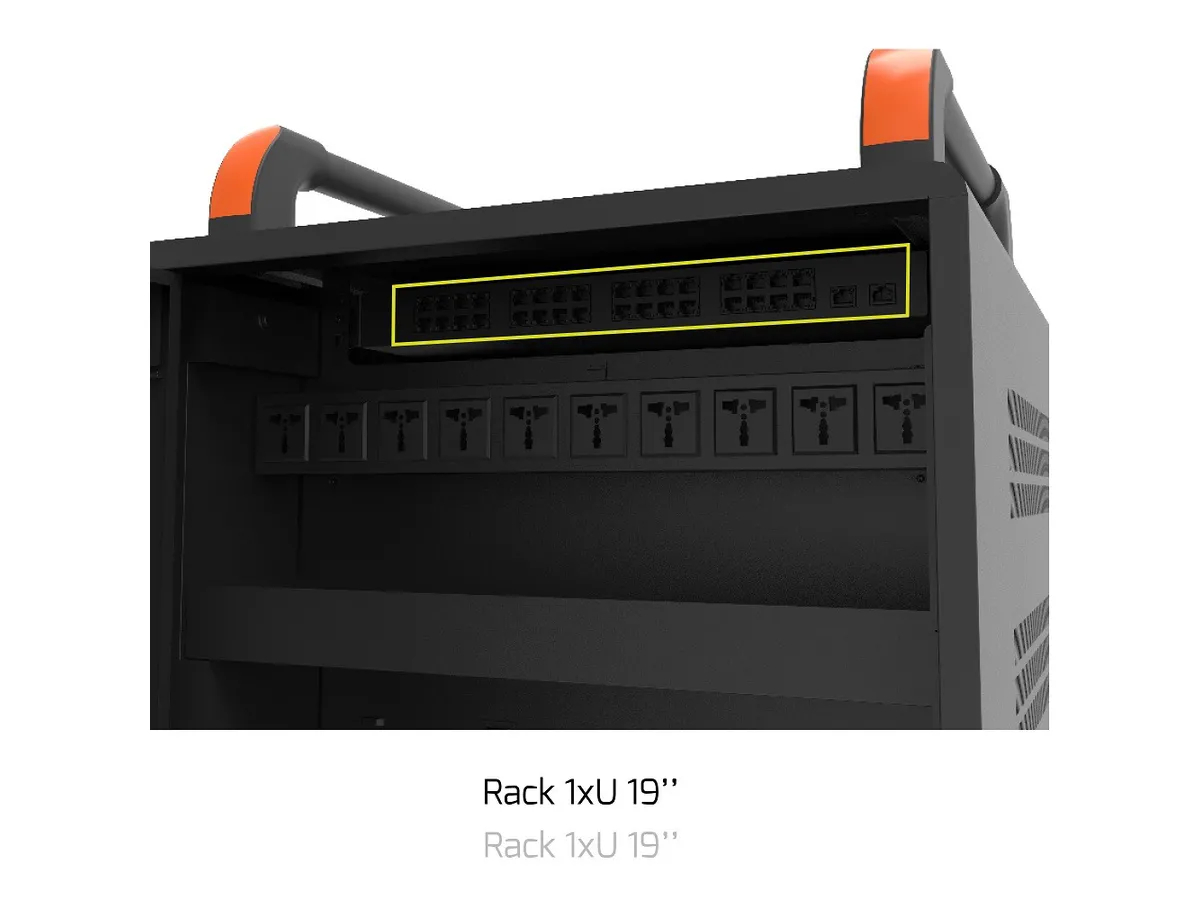 PORT Charging Cabinet 901973 20 Notebooks+Rack 1XU 19Zoll