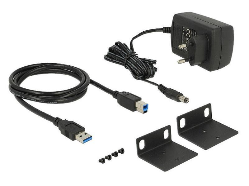 Delock USB-Hub 64039 USB 3.0 - 13x Type-A, Stromversorgung: Externes Netzteil, Anzahl Ports: 13, Farbe: Schwarz, USB Standard: 3.0/3.1 Gen 1 (5 Gbps), USB Anschluss 2 (Endgerät): USB A, USB Anschluss 1 (Quelle): USB B