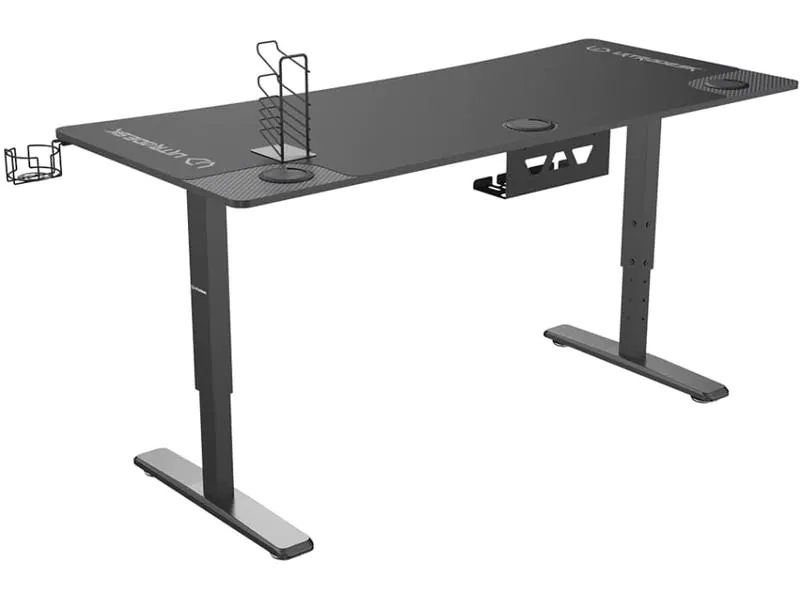 Ultradesk Gaming Tisch Cruiser, Beleuchtung: Nein, Höhenverstellbar: Ja, Detailfarbe: Schwarz, Material: Stahl