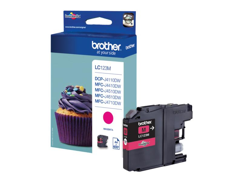 BROTHER Tintenpatrone magenta LC-123M DCP-J411ODW 600 Seiten