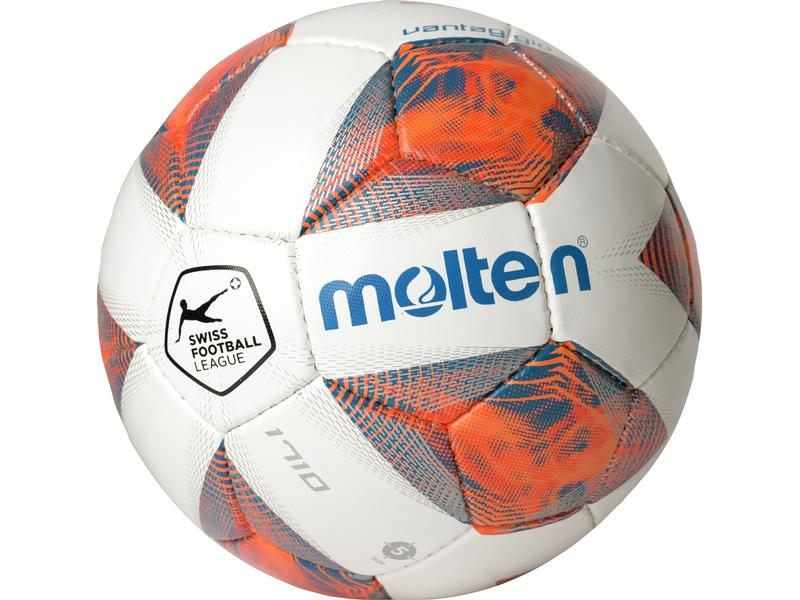 Molten Fussball Replica Ball (F5A1710-SF), Einsatzgebiet: Fussball, Ballgrösse: 5, Material: Kunstleder, Farbe: Weiss, Orange, Blau, Sportart: Fussball