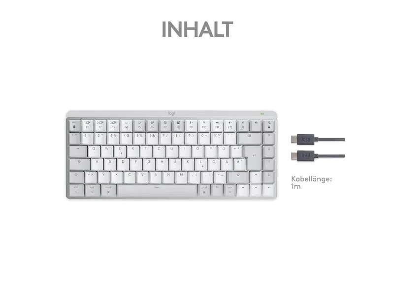 Logitech Tastatur MX Mechanical Mini for Mac pale grey