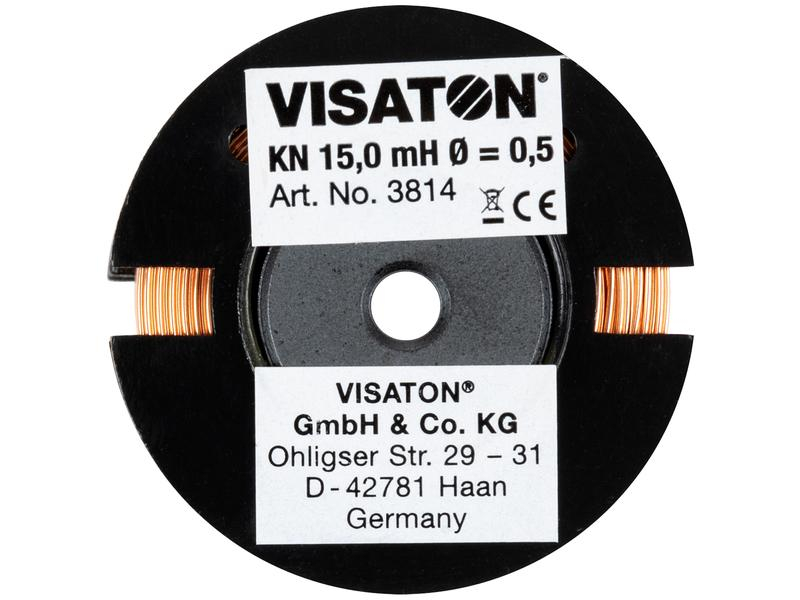 Visaton KN-Spule 15 mH, Höhe: 30 mm, Durchmesser: 44 mm, Drahtstärke: 0.5 mm,