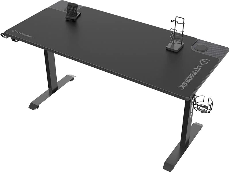 Ultradesk Gaming Tisch Momentum Schwarz, Beleuchtung: Nein, Höhenverstellbar: Nein, Detailfarbe: Schwarz, Material: Stahl, MDF